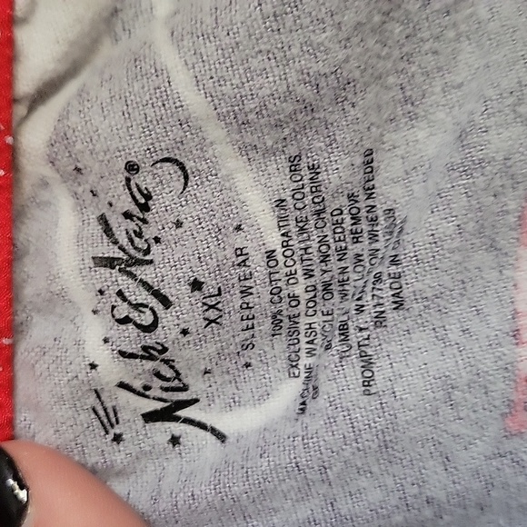 Nick and Nora purple sock monkey knitting 100% cotton pajama bottoms - Picture 3 of 5